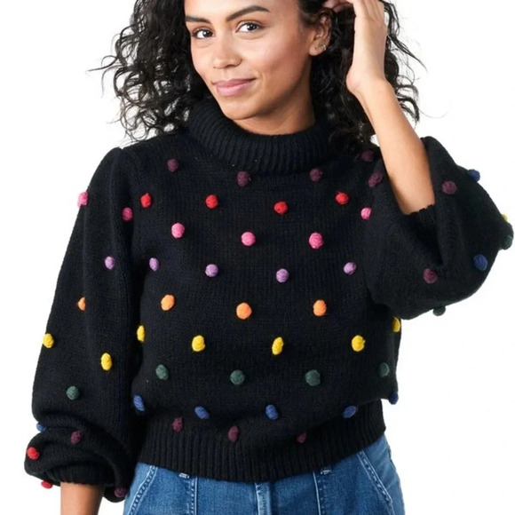 Farm Rio Pom Sweater NWOT - Picture 3 of 6